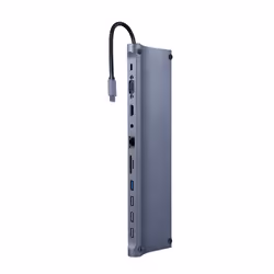 Gembird A-CM-COMBO11-01, Avec fil, USB 3.2 Gen 1 (3.1 Gen 1) Type-C, 87 W, 3,5 mm, Gris, Space Grey