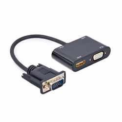 Gembird A-VGA-HDMI-02, 0,15 m, HDMI + VGA (D-Sub), VGA (D-Sub), Femelle, Mâle, 5 V