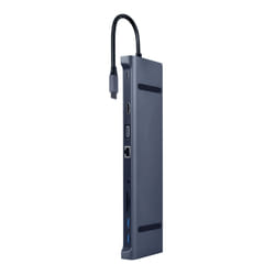 Gembird A-CM-COMBO10-01 station d'accueil Avec fil USB 3.2 Gen 1 (3.1 Gen 1) Type-C Gris