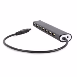Gembird UHB-U2P7-04, USB 2.0, USB 2.0, Noir, 0,3 m, 70 mm, 12 mm