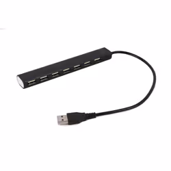 Gembird UHB-U2P7-04 hub & concentrateur USB 2.0 Noir