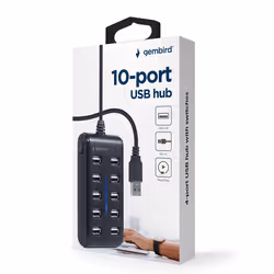 Gembird UHB-U2P10P-01 hub & concentrateur USB 2.0 Type-A Noir - Vue supplémentaire 5