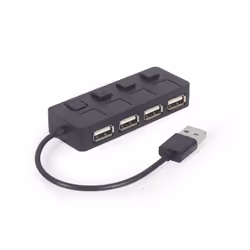 Gembird UHB-U2P4-05 hub & concentrateur USB 2.0 Type-A Noir