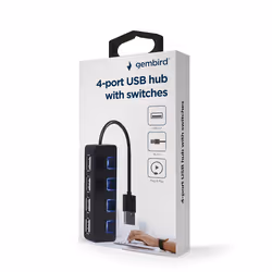 Gembird UHB-U2P4-05 hub & concentrateur USB 2.0 Type-A Noir - Vue supplémentaire 5