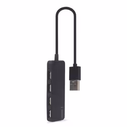 Gembird UHB-U2P4-06, USB 2.0 Type-A, USB 2.0 Type-A, 480 Mbit/s, Noir, 0,3 m, Windows 10, Windows 11, Windows 8