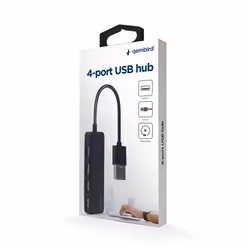 Gembird UHB-U2P4-06 hub & concentrateur USB 2.0 Type-A 480 Mbit/s Noir