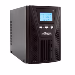 Gembird EG-UPSO-1000, Double-conversion (en ligne), 1 kVA, 900 W, Sinusoïde pur, 220 V, 50/60 Hz