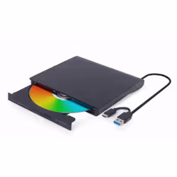 Gembird DVD-USB-03, Noir, Avant, horizontale, Chine, DVD±RW, USB Type-C