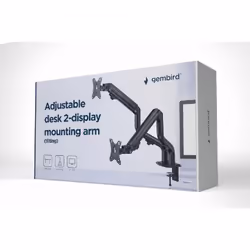 Gembird MA-DA2-02 support d'écran plat pour bureau 32" Noir
