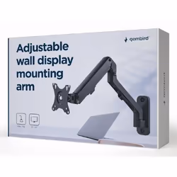 Gembird MA-WA1-02 support d'écran plat pour bureau 27" Mur Noir