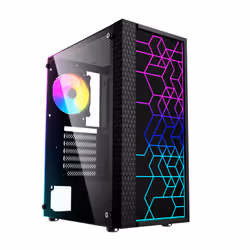 Gembird Fornax 2500, Midi Tower, PC, Noir, ATX, ITX, Mini-ATX, Verre, Métal, SPCC, Jouer