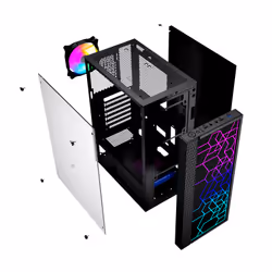 Gembird Fornax 2500 Midi Tower Noir - Vue supplémentaire 4