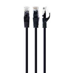 Gembird PP6U-1.5M/BK câble de réseau Noir 1,5 m Cat6 U/UTP (UTP)