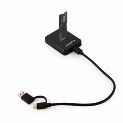 Gembird DD-U3M2, SSD, PCI Express, SATA, M.2, USB 3.2 Gen 1 (3.1 Gen 1) Type-C, 10 Gbit/s, Noir