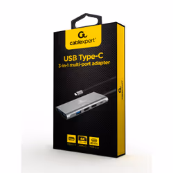 Gembird A-CM-COMBO3-03 hub & concentrateur USB 3.2 Gen 1 (3.1 Gen 1) Type-C 5000 Mbit/s Gris - Vue supplémentaire 4