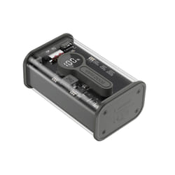 Gembird PB09-TQC3-01 banque d'alimentation électrique Lithium Polymère (LiPo) 9000 mAh Noir, Transparent