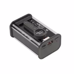 Gembird PB09-TQC3-01 banque d'alimentation électrique Lithium Polymère (LiPo) 9000 mAh Noir, Transparent
