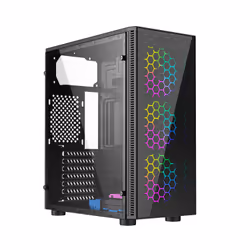 Gembird Fornax 500, Midi Tower, PC, Noir, ATX, micro ATX, Mini-ITX, uATX, ABS, Verre, SPCC, Acier, Jouer