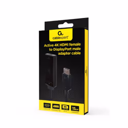 Gembird A-HDMIF30-DPM-01 câble vidéo et adaptateur 0,15 m HDMI Type A (Standard) DisplayPort Noir
