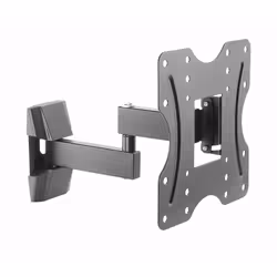 Gembird WM-42ST-01, 100 x 100 mm, 200 x 200 mm, -10 - 3°, 90 - 90°, Plastique, Acier, Noir