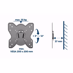 Gembird WM-42T-03 support pour téléviseur 106,7 cm (42") Noir - Vue supplémentaire 6