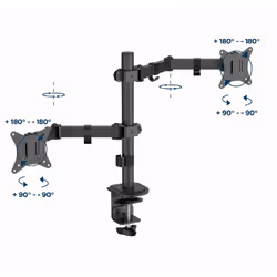 Gembird MA-D2-03 support d'écran plat pour bureau 32" Noir