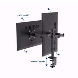 Gembird MA-D2-03 support d'écran plat pour bureau 32" Noir - Vue supplémentaire 4