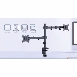 Gembird MA-D2-03 support d'écran plat pour bureau 32" Noir - Vue supplémentaire 5