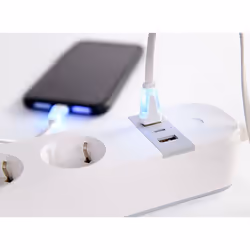 Gembird TSL-PS-S4U-01-W prise d'alimentation Smart 4 sortie(s) CA Type E 1,5 m 3 3880 W Blanc - Vue supplémentaire 4