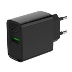 Gembird TA-UC-PDQC20-01-BK chargeur d'appareils mobiles Universel Noir Secteur Charge rapide Intérieure