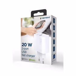 Gembird TA-UC-PDQC20-01-W chargeur d'appareils mobiles Universel Blanc Secteur Charge rapide Intérieure - Vue supplémentaire 5