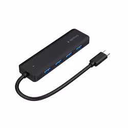 Gembird UHB-CM-U3P4P-01, USB 3.2 Gen 1 (3.1 Gen 1) Type-C, USB 3.2 Gen 1 (3.1 Gen 1) Type-C, Noir, Câble rond, 0,15 m, 5 V