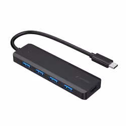 Gembird UHB-CM-U3P4P-01 hub & concentrateur USB 3.2 Gen 1 (3.1 Gen 1) Type-C Noir