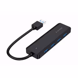 Gembird UHB-U3P4P-02 hub & concentrateur USB 3.2 Gen 1 (3.1 Gen 1) Type-A 5000 Mbit/s Noir
