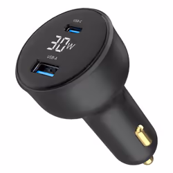 Gembird TA-UC-AC2PD30LCD-CAR-01 chargeur d'appareils mobiles Universel Noir Allume-cigare Charge rapide Auto - Vue supplémentaire 4