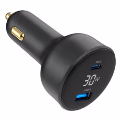 Gembird TA-UC-AC2PD30LCD-CAR-01 chargeur d'appareils mobiles Universel Noir Allume-cigare Charge rapide Auto - Vue supplémentaire 6