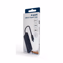 Gembird UHB-CM-U3P4-02 station d'accueil Avec fil USB 3.2 Gen 1 (3.1 Gen 1) Type-C Noir