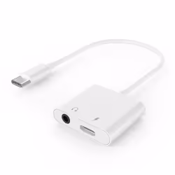 Gembird GMB Audio A-CM-3.5FP-01, 4-pins 3.5 mm, USB Type-C, USB Type-C, 0,1 m, Blanc