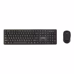 Gembird KBS-WCH-04-RU, Taille réelle (100 %), Sans fil, RF sans fil, Noir, Souris incluse