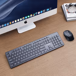 Gembird KBS-WCH-04-RU clavier Souris incluse Maison RF sans fil Noir
