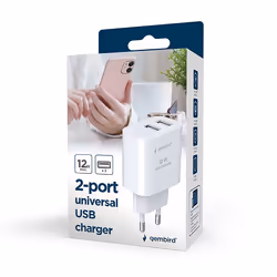 Gembird TA-UC-2A12-01-BK Chargeur secteur Blanc - Vue supplémentaire 4