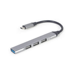 Gembird UHB-CM-U3P1U2P3-03 hub & concentrateur USB 3.2 Gen 1 (3.1 Gen 1) Type-C 5000 Mbit/s Argent
