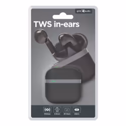 Gembird TWS-02-BK écouteur/Casque Sans fil Bluetooth Noir, Gris - Vue supplémentaire 7