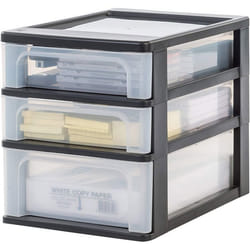 Tours de Rangement trois Tiroirs Tour de Rangement Noir Colonne de Rangement 3 Tiroirs Commode Plastique Rangement de Bureau