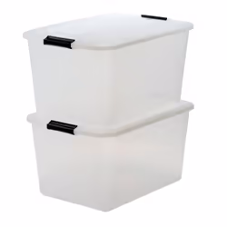 Iris TB-45, Boîte de rangement, Noir, Transparent, Rectangulaire, Monochromatique, Transparent, 45 L