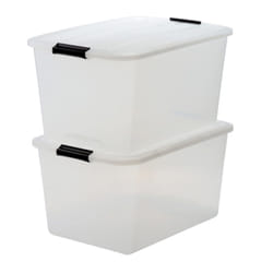 Iris TB-45 Boîte de rangement Rectangulaire Noir, Transparent