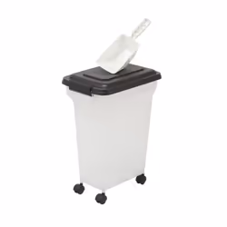 IRIS OHYAMA - Conteneur / Boite à croquette - Pelle incluse - Pour chien & chat - Air Tight Food Container - Noir