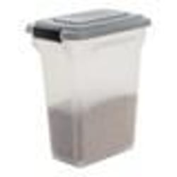 IRIS OHYAMA -  Conteneur / Boite à croquette - Pelle- Roulettes incluses - Pour chien & chat - Air Tight Food Container  - Gris