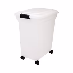 IRIS OHYAMA -  Conteneur / Boite à croquette - Pelle- Roulettes incluses - Pour chien & chat - Air Tight Food Container - Bla ...