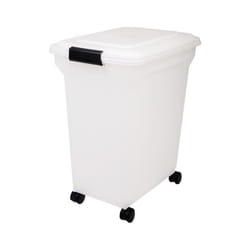 IRIS OHYAMA -  Conteneur / Boite à croquette - Pelle- Roulettes incluses - Pour chien & chat - Air Tight Food Container - Blanc